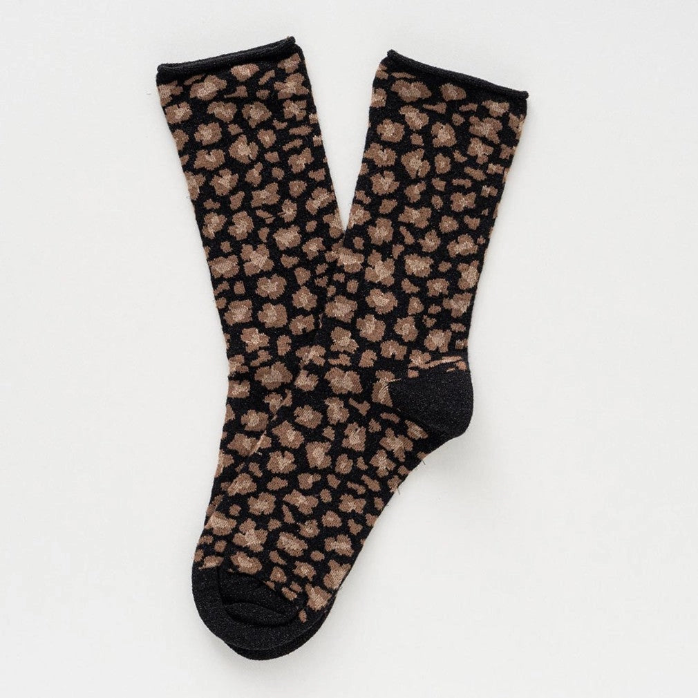 Leopard Lurex Socks